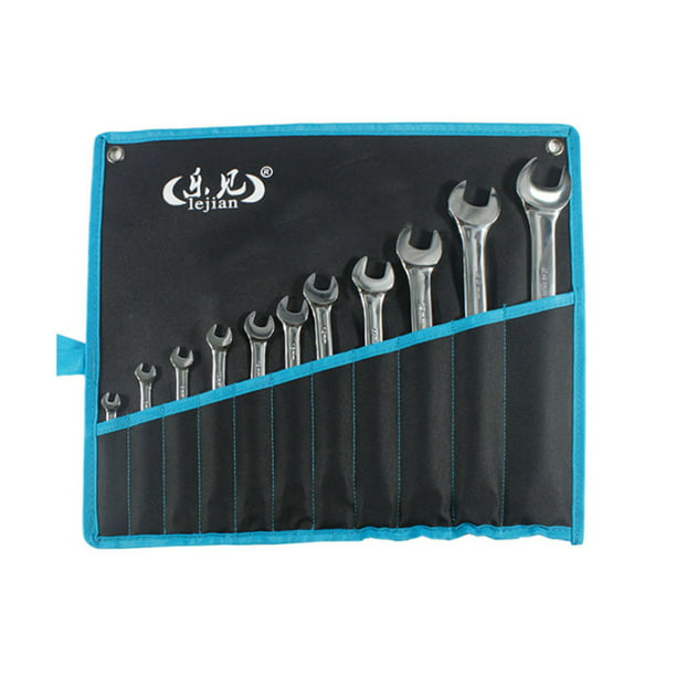 VCT 11 PC Jumbo Combo Wrench MM Set Black-Oxide 34-50 MM W/Carrying Pouch